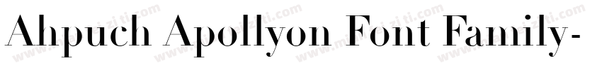 Ahpuch Apollyon Font Family字体转换